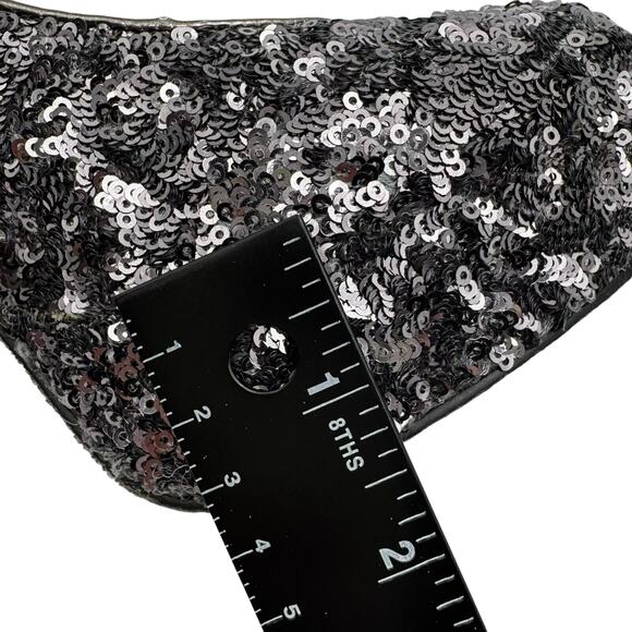 STEVE MADDEN Women's 10 Silver Sequin Platform Ultra High Pinup Heels P-Rebaa‎ - Picture 10 of 10